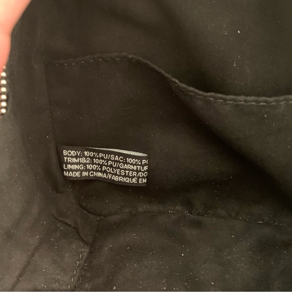 French Connection Black Faux Leather Crossbody Bag - Picture 9 of 10